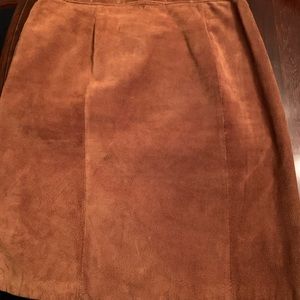 Suede skirt